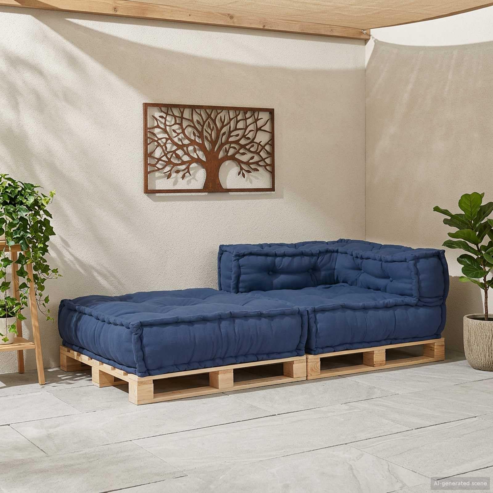 Divano angolare modulare INDIGO 70x70x56 cm tessuto