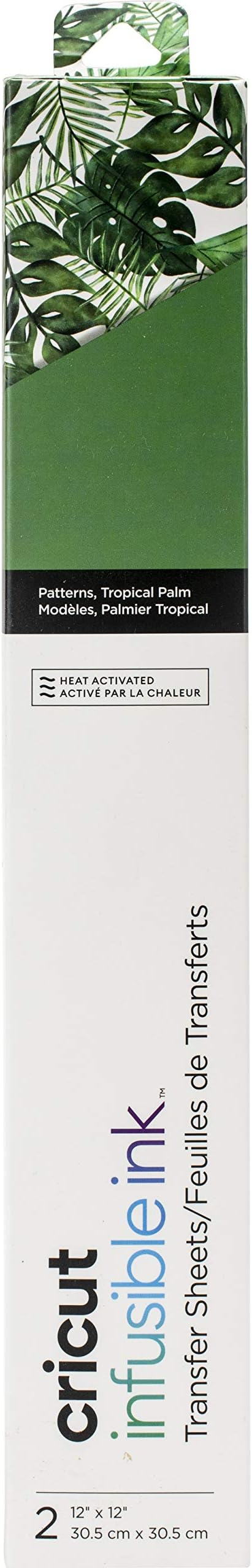 Cricut Infusible Ink Transfer Sheets -2 Sheets 12" x 12" - Tropical Palm Pattern - for Cricut EasyPress, Maker, Explore Air 2