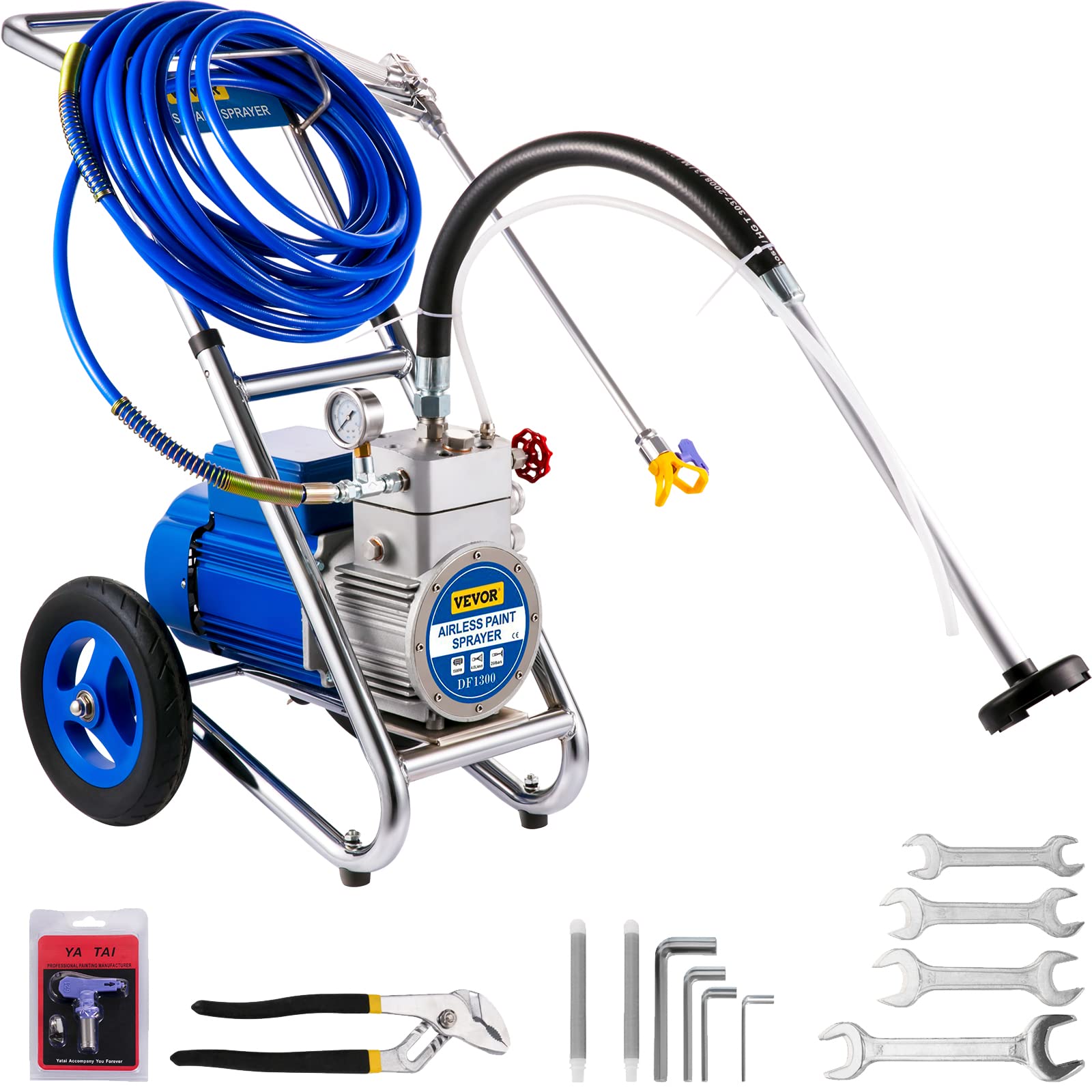 Buy VEVOR Airless Paint Sprayer, 1500W Cart Airless Paint Sprayer, 1GPM
