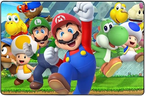 Alfombra suave de diseño de dibujos animados de anime, antideslizante y lavable para habitación de niños, habitación de bebé, 36 x 24 pulgadas, A8