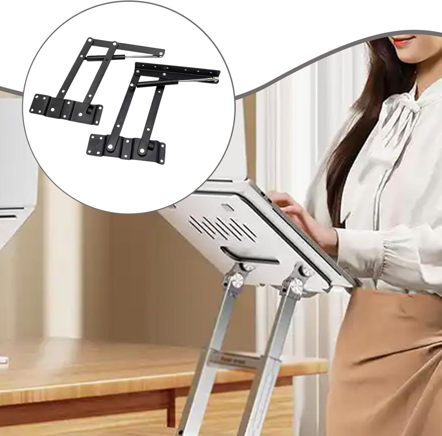 Up Table Mechanism Hinge Silent Folding Hardware with Hydraulic Rod