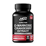 HCL HERBAL CODE LABS D-Mannose with Cranberry Extract Capsules 1500mg – High Potency USP Grade D-Mannose Supplement with Whole Fruit Cranberry Powder – Urinary Tract Support – Non-GMO 60 Capsules