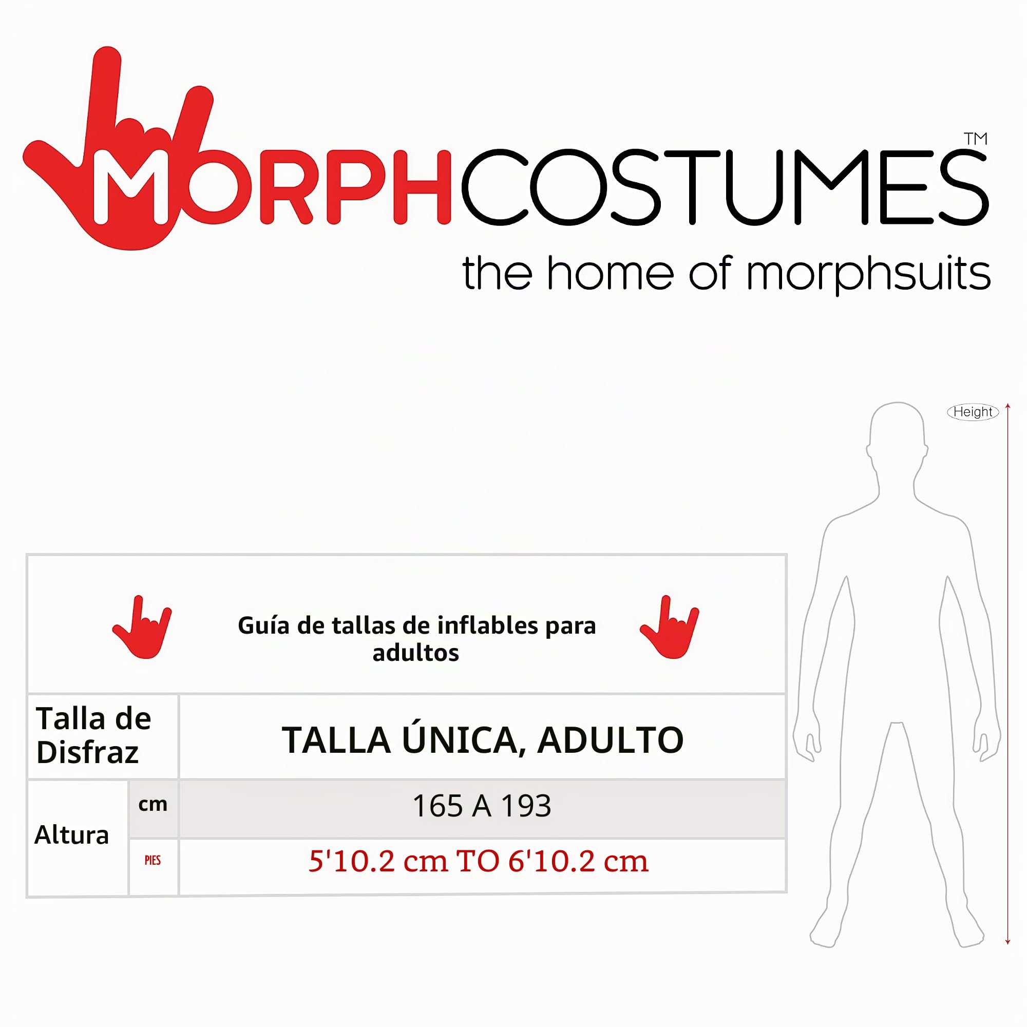 Morph Costumes Disfraz Papa Noel Hinchable Adulto Pick Me up, Disfraz Navidad Adulto Talla Única