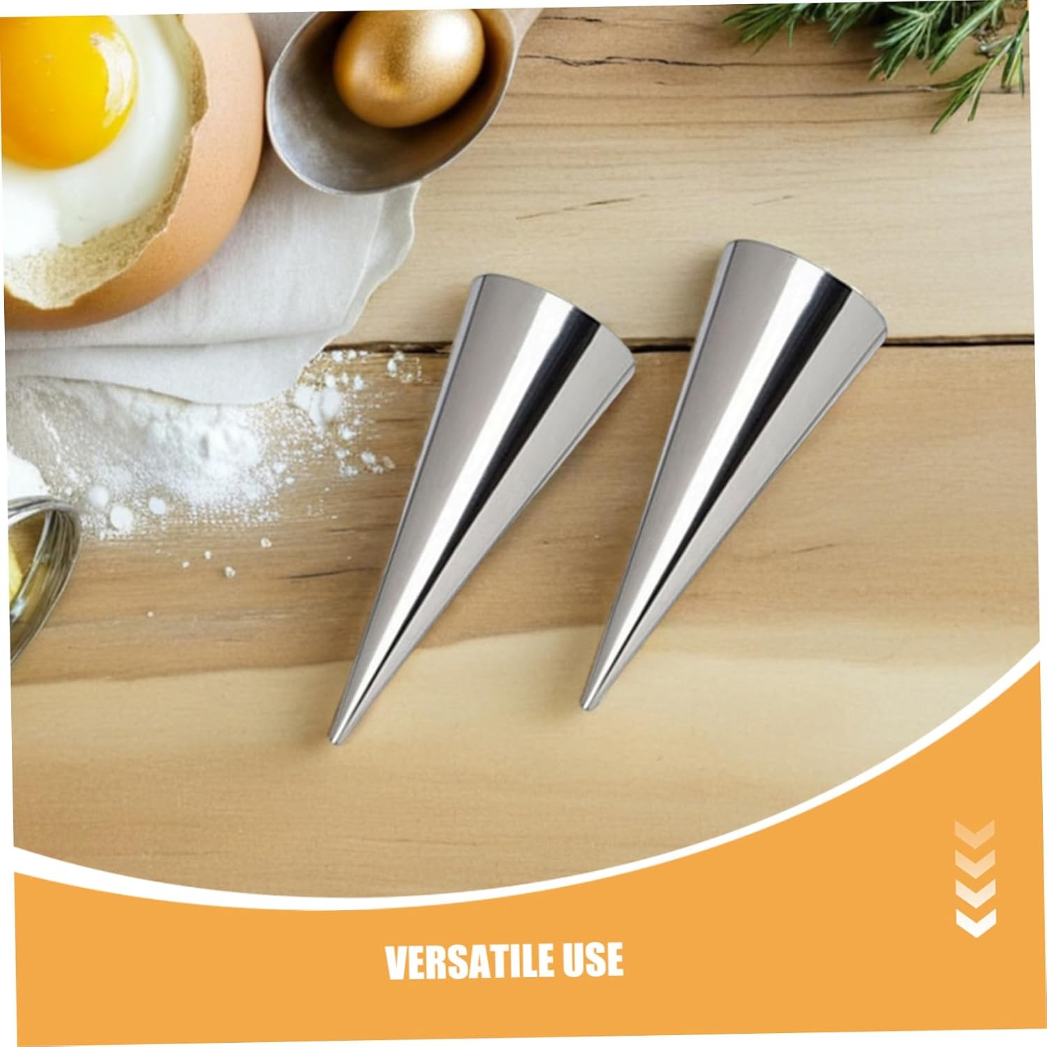 85pcs Stainless Steel Croissant Baking Molds Set with Non-stick Cone Tubes, 16 Large Conical Rollers and 5 Cleaning Brush Kits, Home Pastry Cream Horn Making Tool for Oven Use