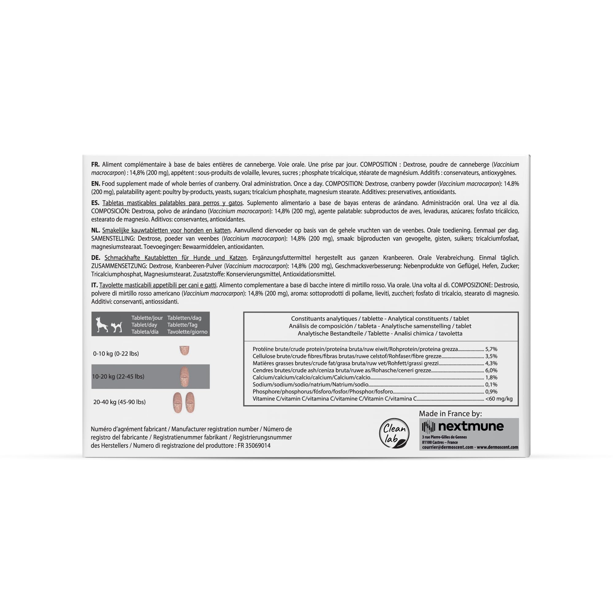 UTI-Zen Canneberge pour Chiens & Chats | Tablettes Appétentes à Croquer | Complément Alimentaire Naturel | 30 x 1,35 g | Dermoscent