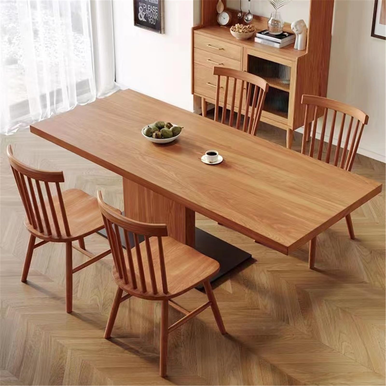 Acrittura Tavolo da pranzo rettangolare Scrivania studio in legno massello(XXL)