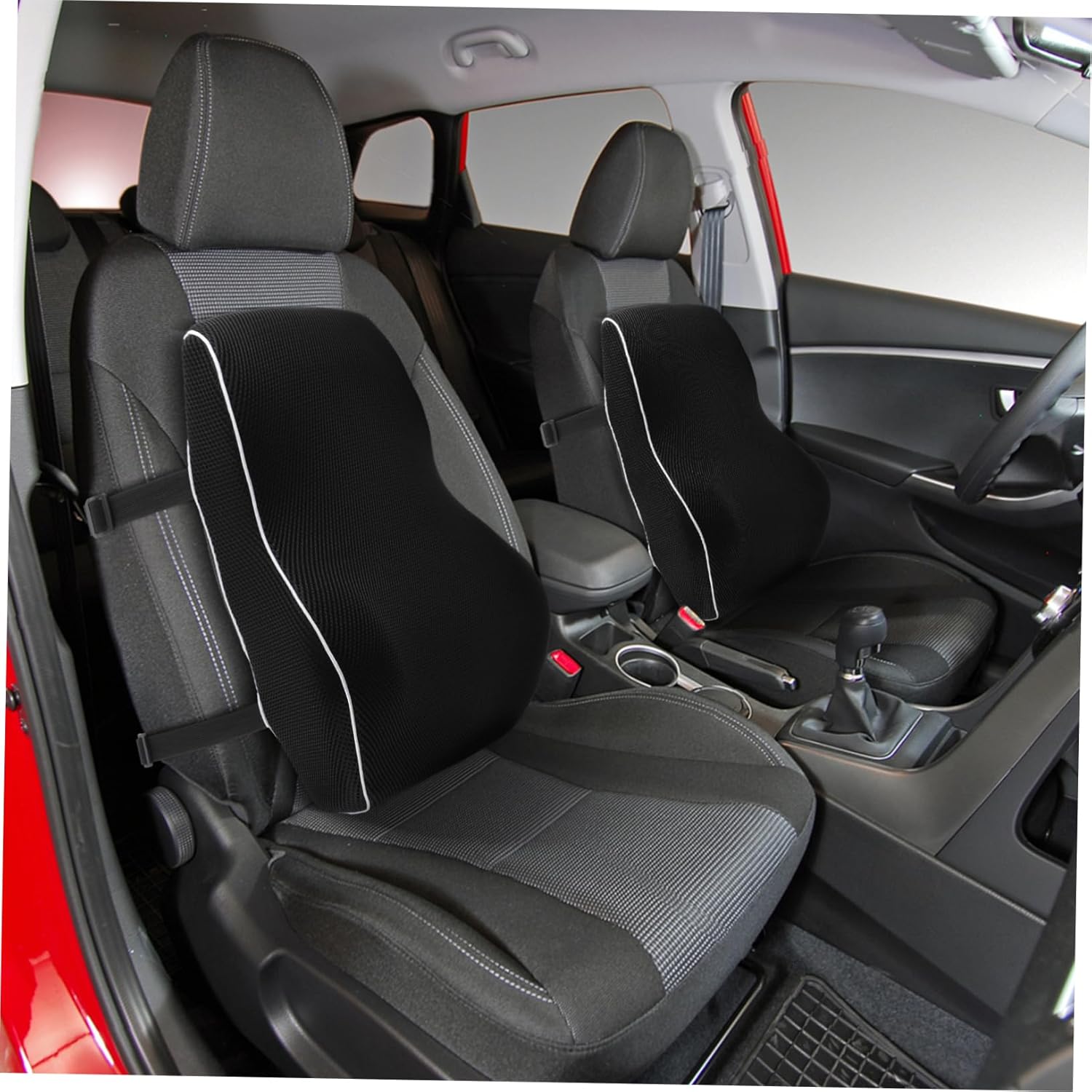 Comfortable Car Back Support Pillow Black Lumbar Pillow for Office Car Seat