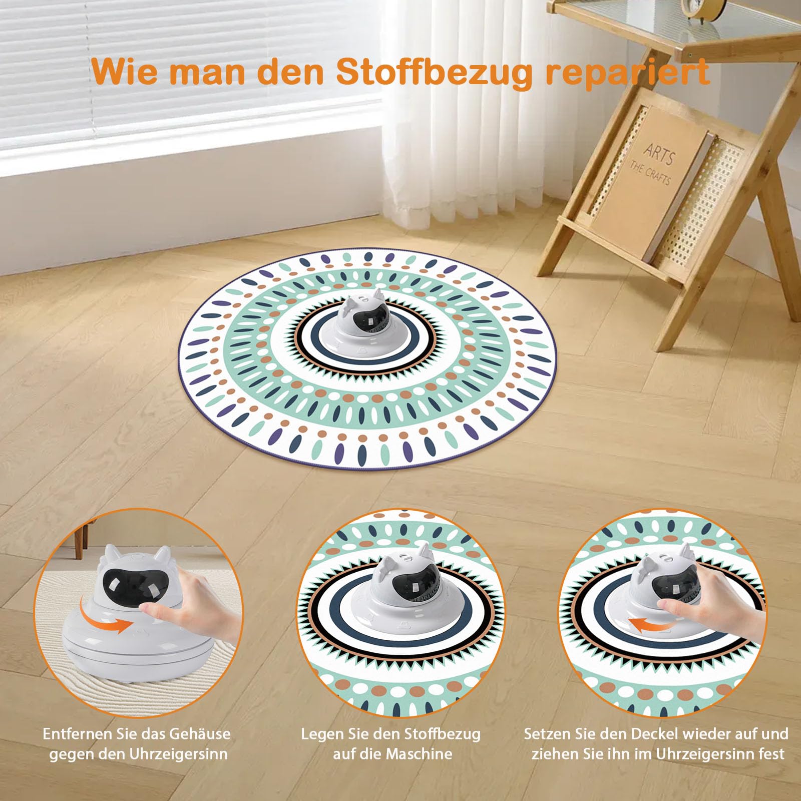 Interaktives Katzenspielzeug，Katzenspielzeug mit Beweglicher Feder Zum Jagen，USB-Aufladbares Intelligentes Katzenspielzeug，4-in-1-Spielzeug Zum Versteckspielen，Geeignet Für Katzen Jeden Alters