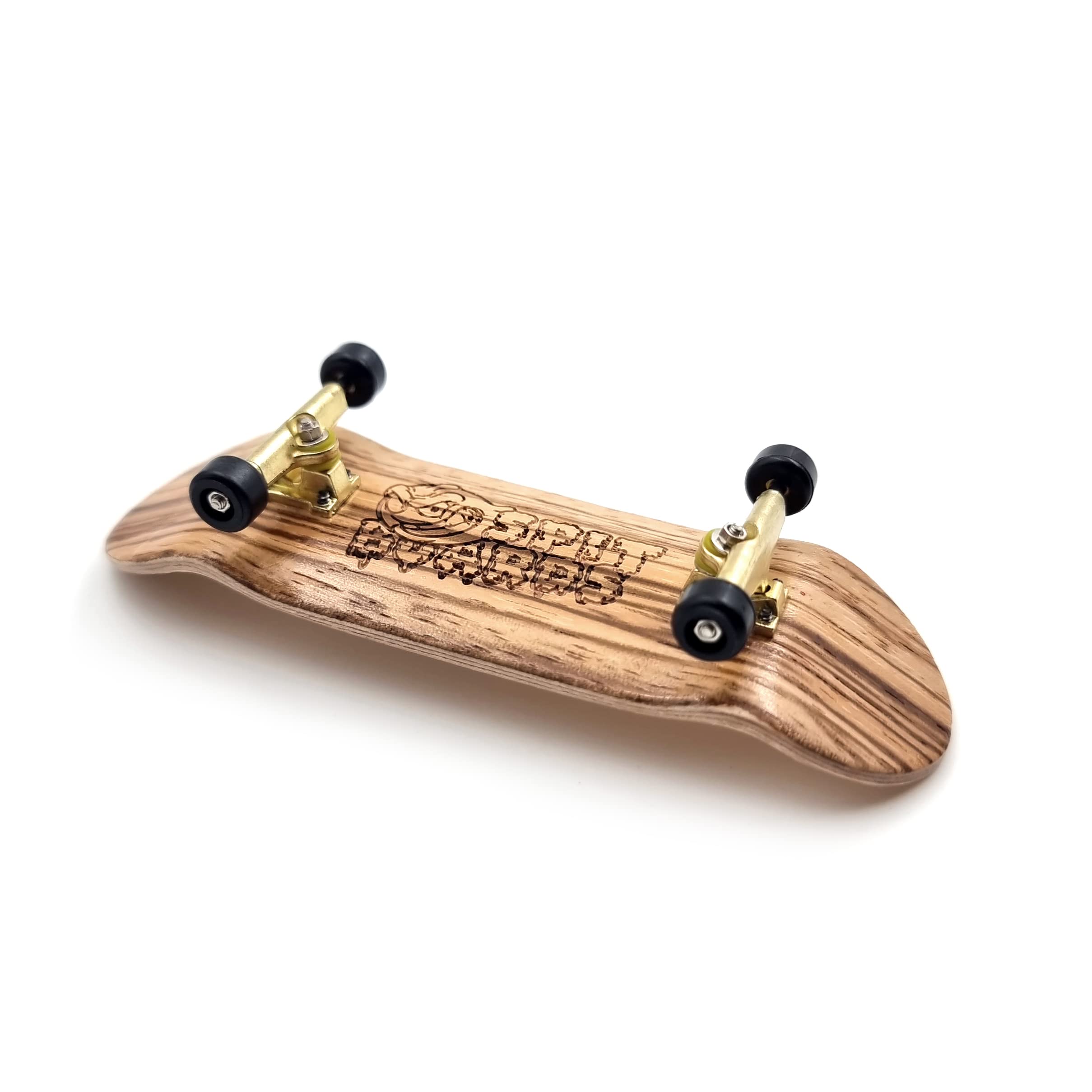 SPITBOARDS 32 mm fingerboard Complete Real Wood Set-Up (wstępnie zmontowane, 5 warstw), ciężarówki z nakrętkami blokującymi, kółkami do łożyska, taśma piankowa