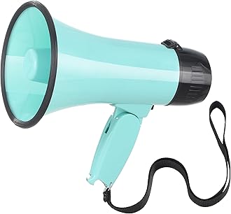 Flydot Megaphone with Speaker Microphone Siren and 240-Second Recording Bullhorn Includes Volume Control for Outdoor Events and Crowd Management