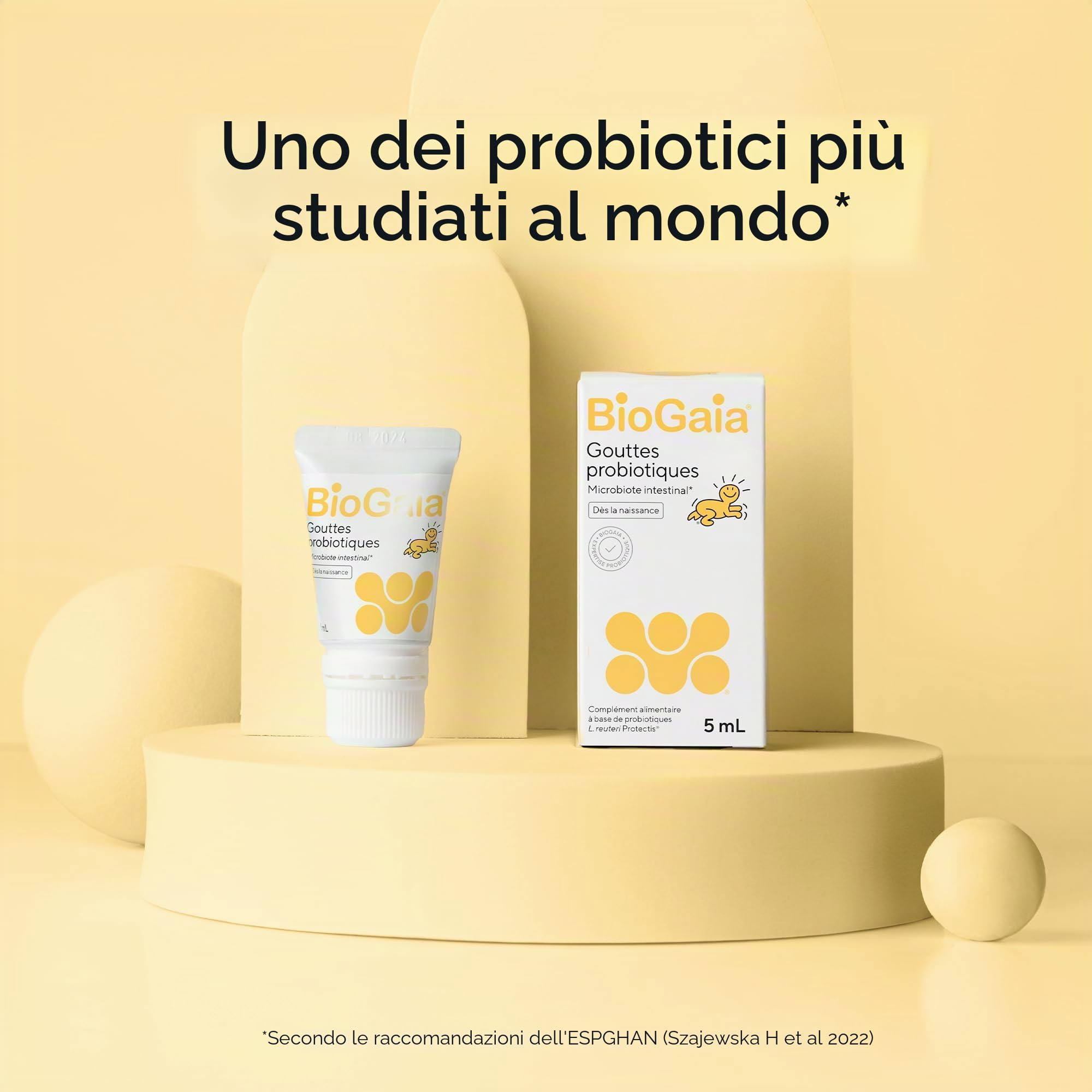 BioGaia Gocce probiotiche per neonati e neonati | Equilibrio della flora intestinale | Integratore alimentare a base di probiotici | Contiene L. reuteri Protectis | Flacone da 5 ml – Confezione da 2