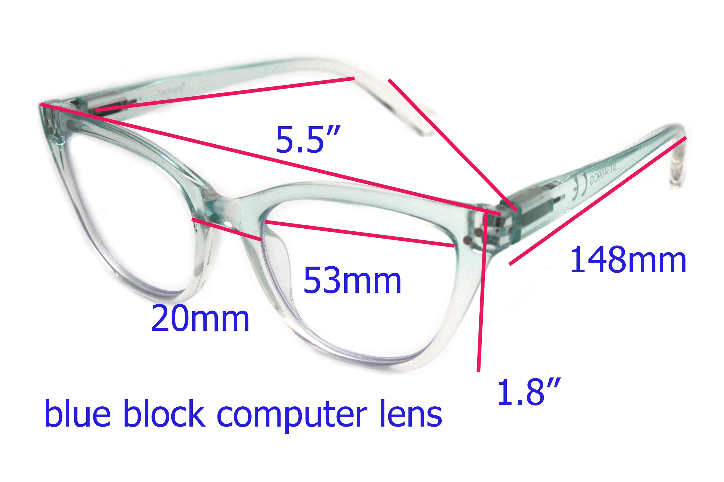 Colorviper Uv Protection, Anti Blue Rays Harmful Glare Computer Eyewear Glasses, BLUE BLOCKING (Z5 Transparent Aqua clear 2 tone/Computer Blue Blocking Clear Lenses)