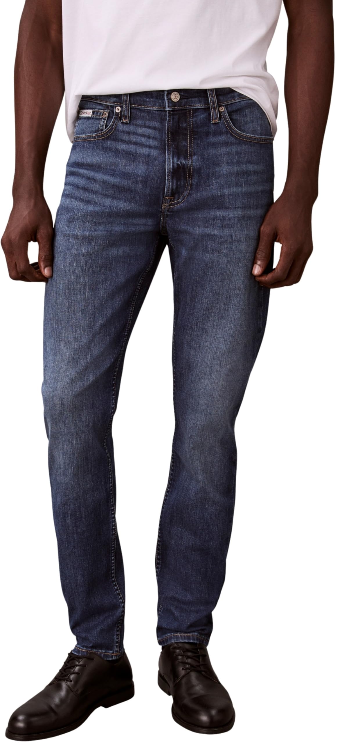 Calvin Klein Men's Slim Taper Dark Irving Jean LV04RE779G Jeans, Blue (Dark Irving), 30W / 32L