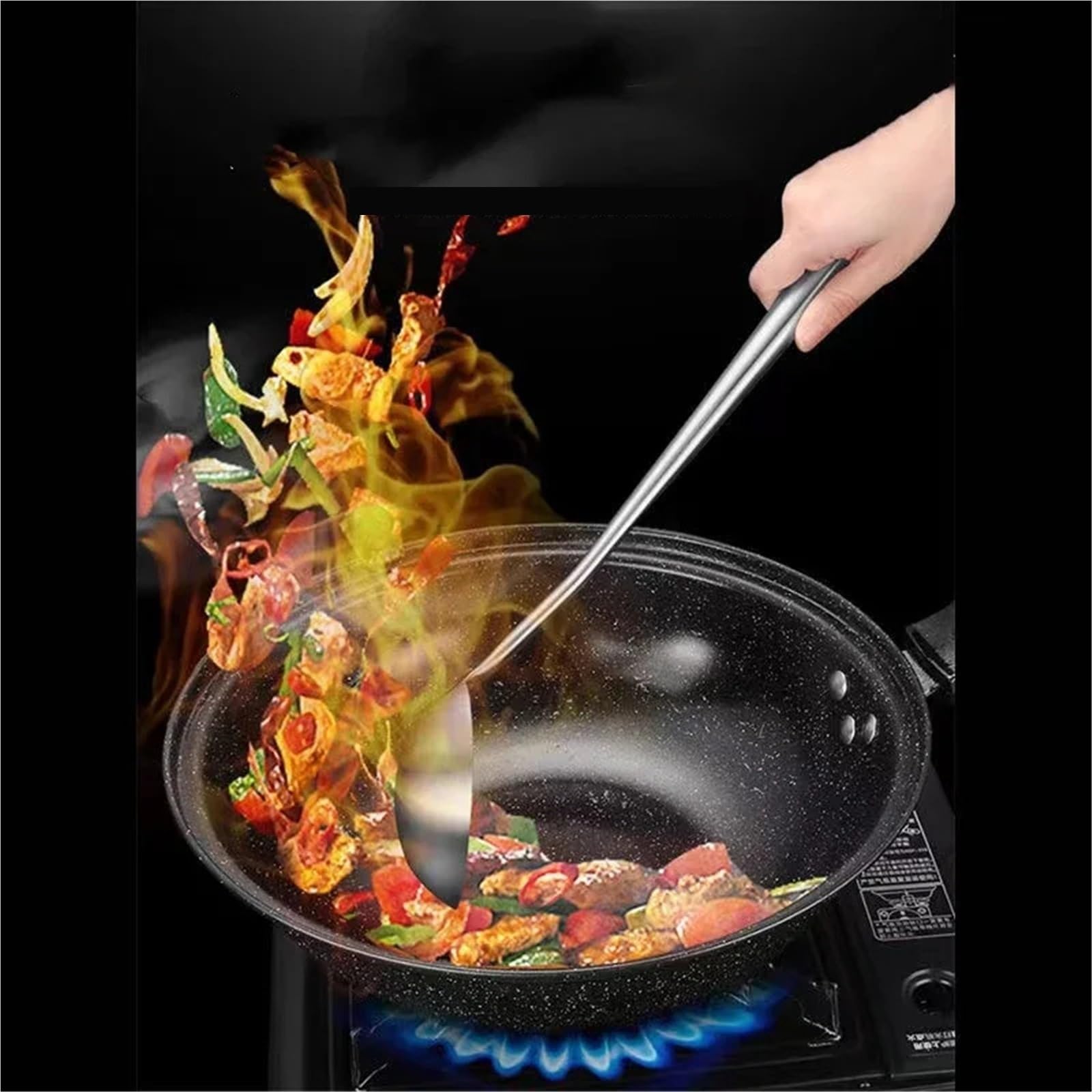 4 Stück Wok-Spatel aus Edelstahl 304 Für Küchen Und Schränke