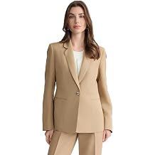 Kasper Women's One-Button Notch Collar Peplum Linen Blazer