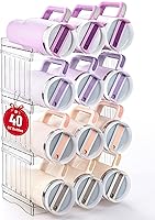 Gracenal Patented Large Tumbler Organizer for Stanley 40oz Cup - Stackable 4-Pack Holds 12 Bottles, Kitchen Pantry Storage Holder