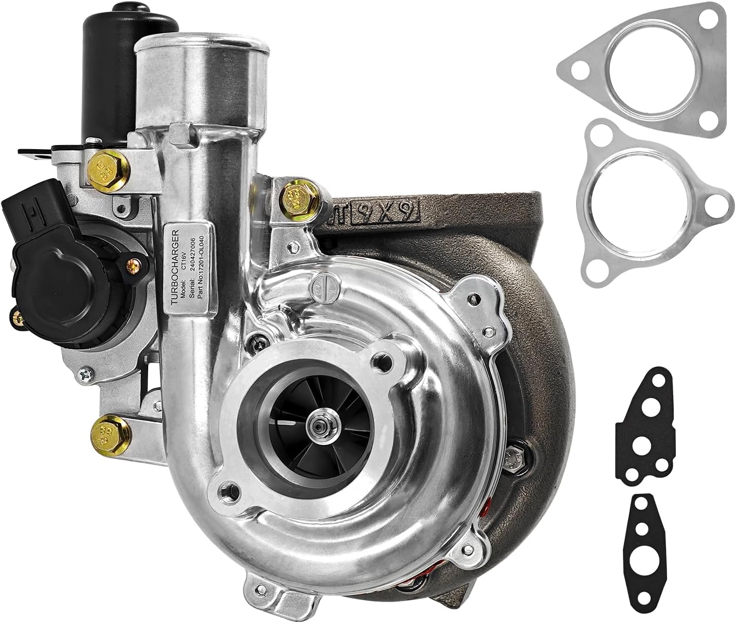 1KD-FTV D4D Turbocharger CT16V with Actuator Compatible with Toyota Hilux 2005-2015 For Toyota Land Cruiser Prado 2004-2019 3.0L Replace# 17201-0L040 17201-30160 17201-30161 Turbo