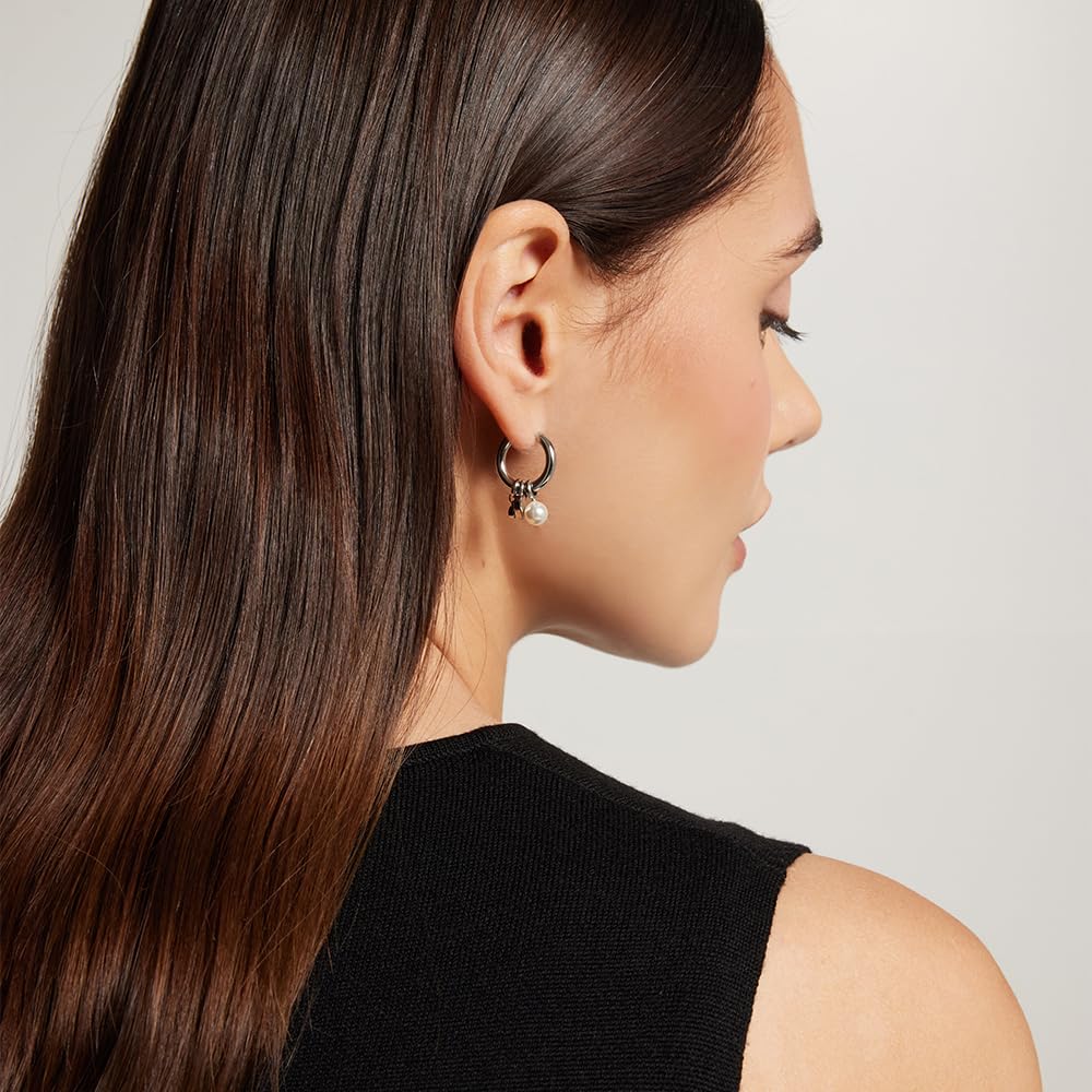 Calvin Klein Pendientes de Aro para Mujer Colección HUGGIE GIFT SET en Acero Inoxidable con Charms - 35700001