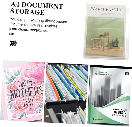 Miniatura 5 de EXCEART Caja de almacenamiento de archivos de 3 piezas, pegatinas transparentes, pegatinas cuadradas, contenedores de almacenamiento de plástico