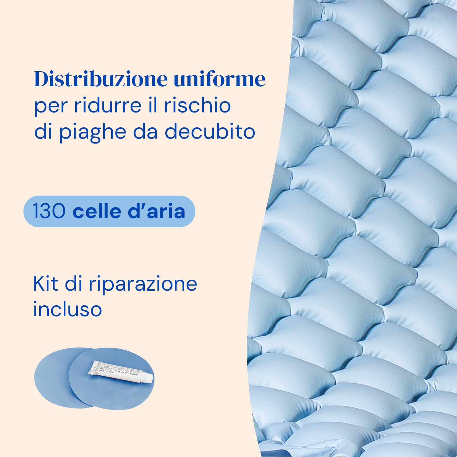 Geriafy Nuba Materasso antidecubito a pressione alternata con compressore