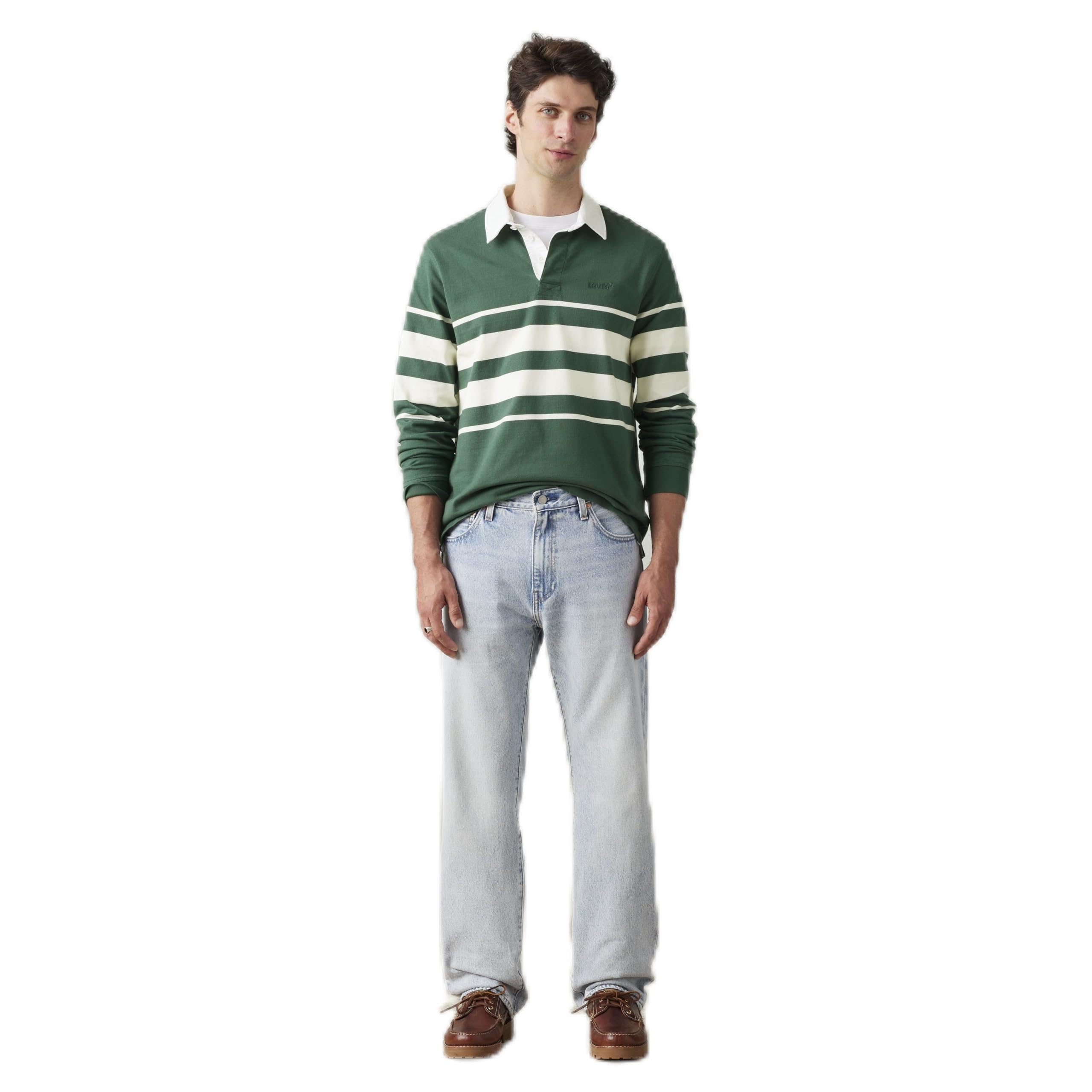 Levi's Men's Jeans 555 Relaxed Straight in Cotton, Mid Rise, Blue (Baby Blue Essentials), W34/L30