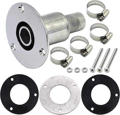 Calentador diésel a través del casco, acero inoxidable 316, montaje para manguera de 0.94 pulgadas (0.945 in), calentador de estacionamiento diésel,