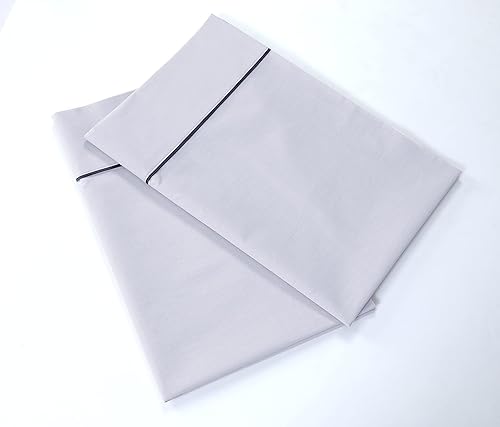 Miniatura 10 de -Juego de 4 fundas de almohada de percal 100% algodón, fundas de almohada lujosas y sedosas súper suaves, ligeras y sedosas tamaño Queen, tamaño