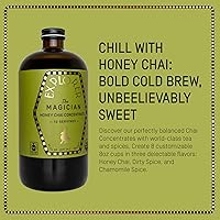 Vista 3 de Explorer Organic Chai Tea Concentrado, miel especiada mago, bebida helado o caliente, 32 onzas líquidas, hace 8 tazas