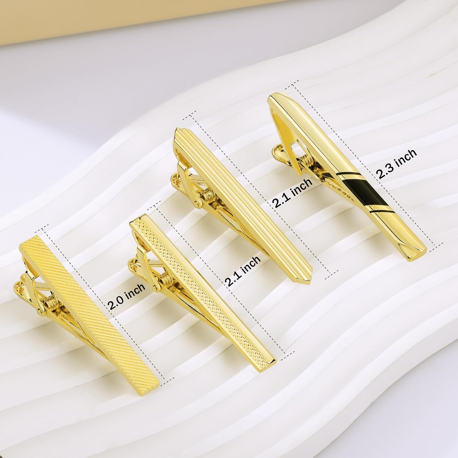 4Pairs Tie Clip Tie Bar and Tie Pin Clip for Regular Ties and Skinny Tie, Unique Tie Clip Tie Clasp Mens Suitable for Wedding Anniversary Business Professional and Best Gifts