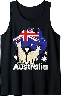 Australia Flag Australia Day Australian Kangaroo Tank Top