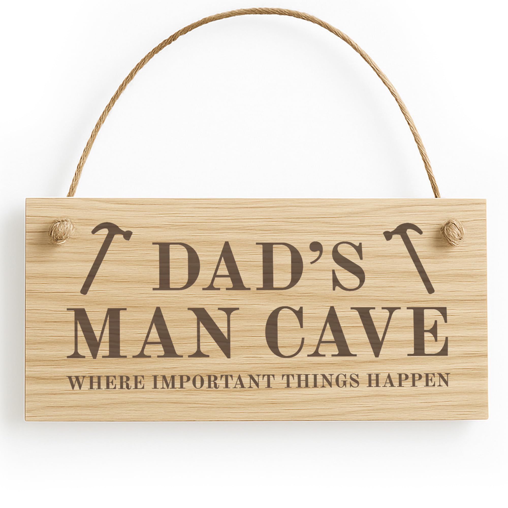 Red Ocean Dads Man Cave Sign Hanging Wood Plaque Gift For Dad Birthday Fathers Day Dad Gift From Daughter Son