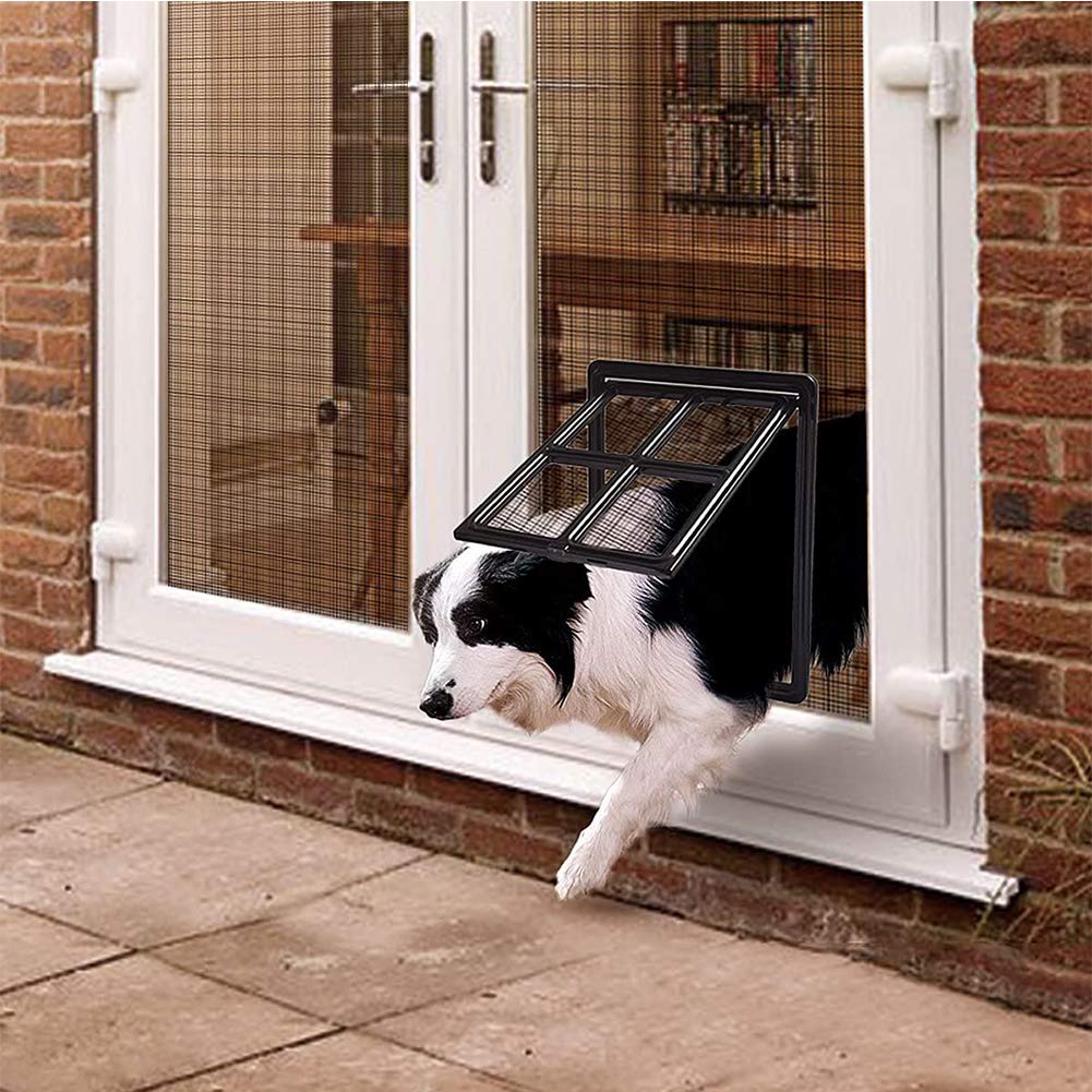 Hundeklappen Katzenklappe Haustier Bildschirm Für Fliegengittertür,Automatische Sperre,Einfache Installation Genug Freiheit Für Katze Und Kleinen Hund