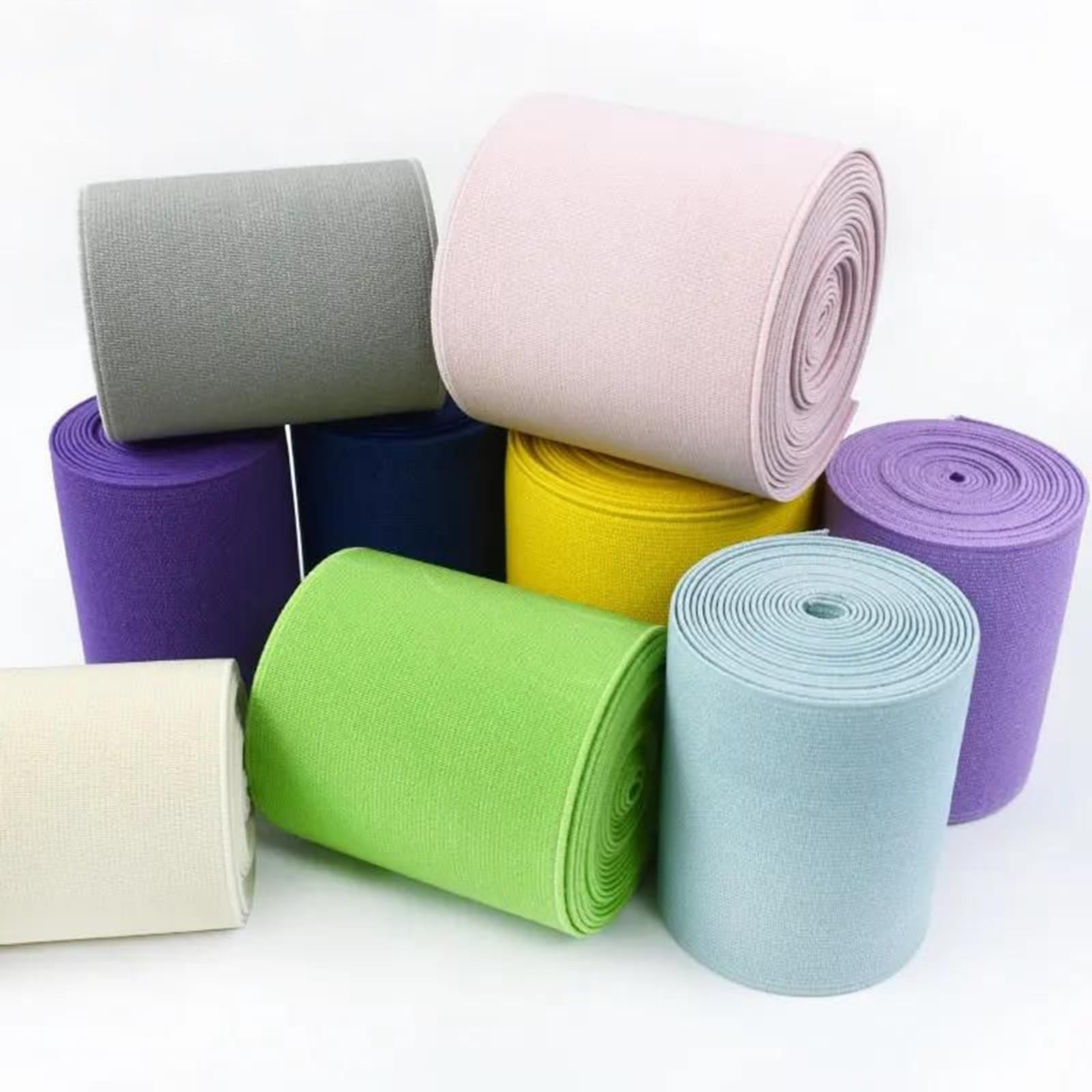 Bandas elásticas Banda elástica Ancha y Plana Banda elástica de 2 Metros (8/10 cm de Ancho) for Ropa Interior, Accesorios de Costura DIY, 10 cm(Lakeblue,8cm)
