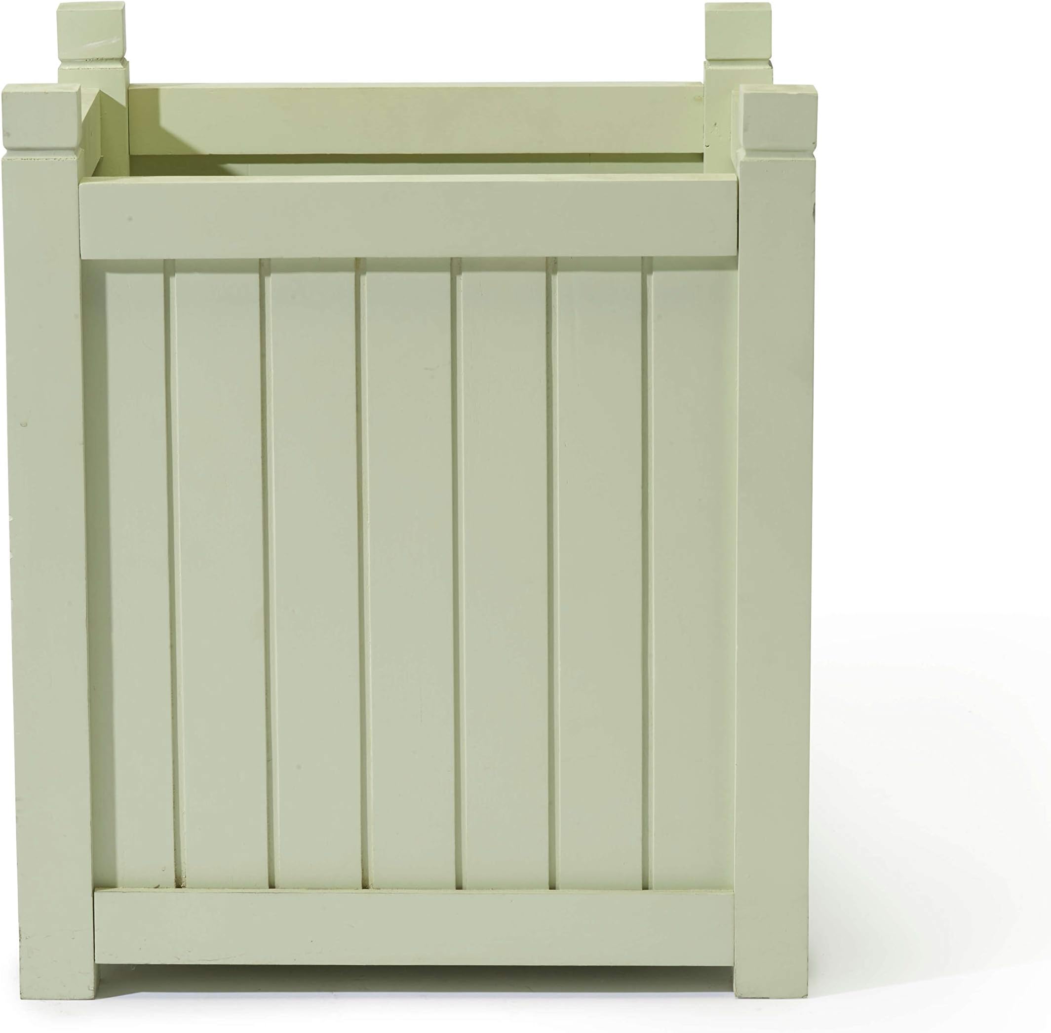 Large Square Hardwood Planter - French Grey colour