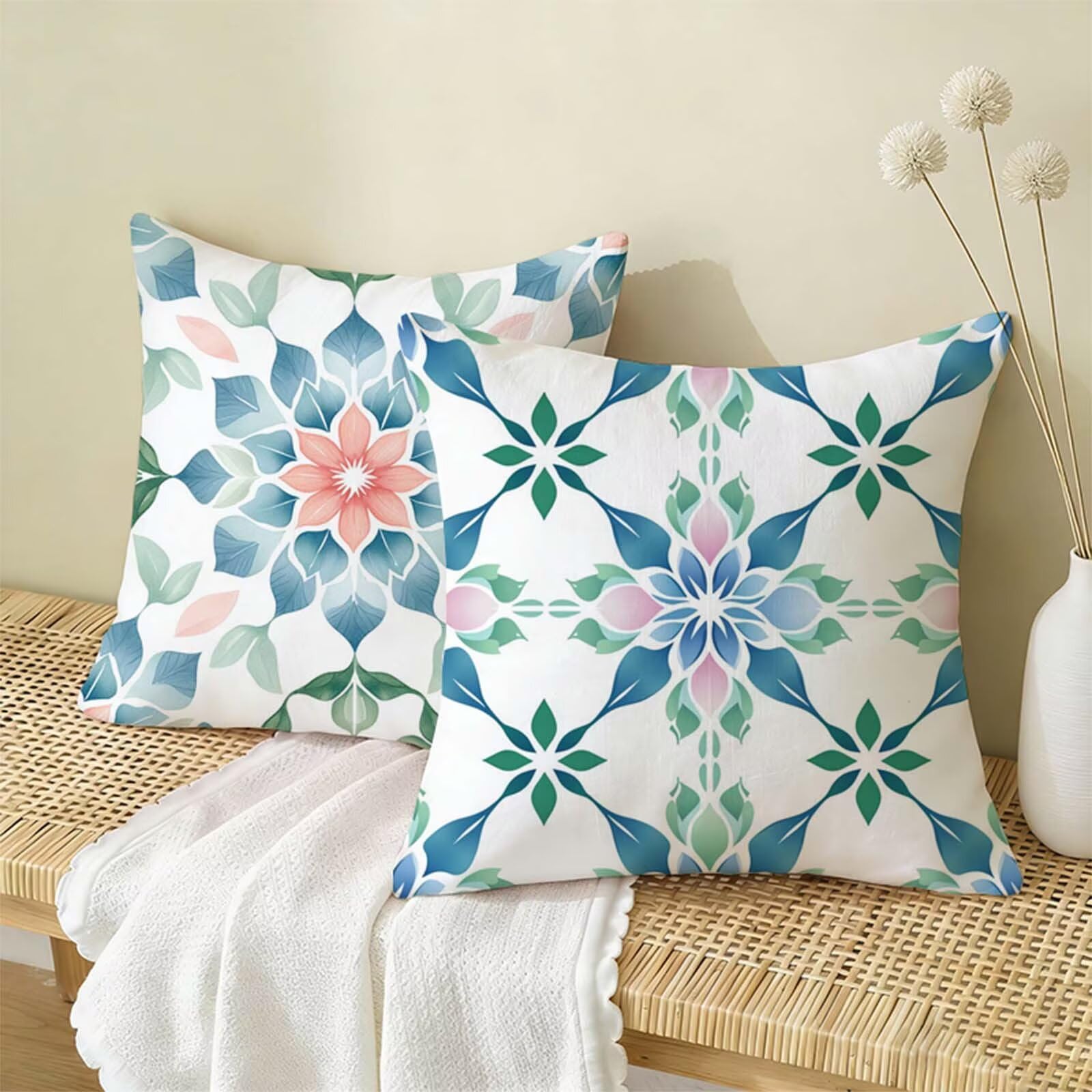 Copricuscino 70x70cm Colore Chiaro Set di 2,Semplice Federe Cuscini Divano Lino,Copricuscini Impermeabili,Federe Cuscino Morbido Traspiranti Adatto a Tutte le Stagioni per Soggiorno Camera Decor X-71