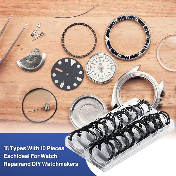 Kit de 200 Joints toriques étanches en Caoutchouc (16-30 mm) pour Fonds de boîtier de Montre. Assortiment idéal pour Les horlogers et Les Outils de réparation - 3