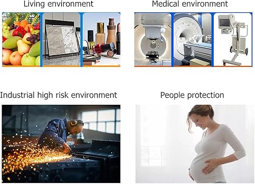 Miniatura 5 de Detector de radiación de alta precisión con alarma de sonido y luz, contador para lugares de trabajo de hospitales familiares