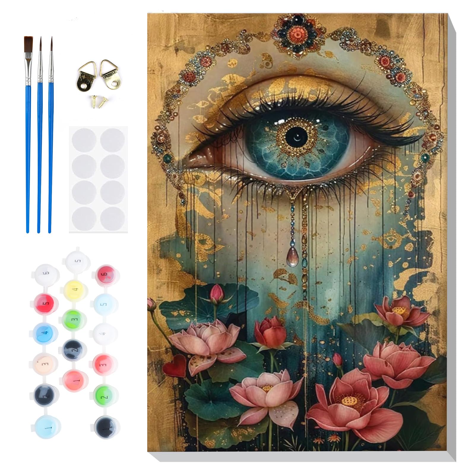 Lxmsja Pintar por Numeros Conejo Adultos con Marco, DIY Cuadros para Pintar Pascua Colorear por Números Lienzos, Pintura Acrilica Manualidades Adulto Decoracion Hogar Pared 20x30cm — view 11