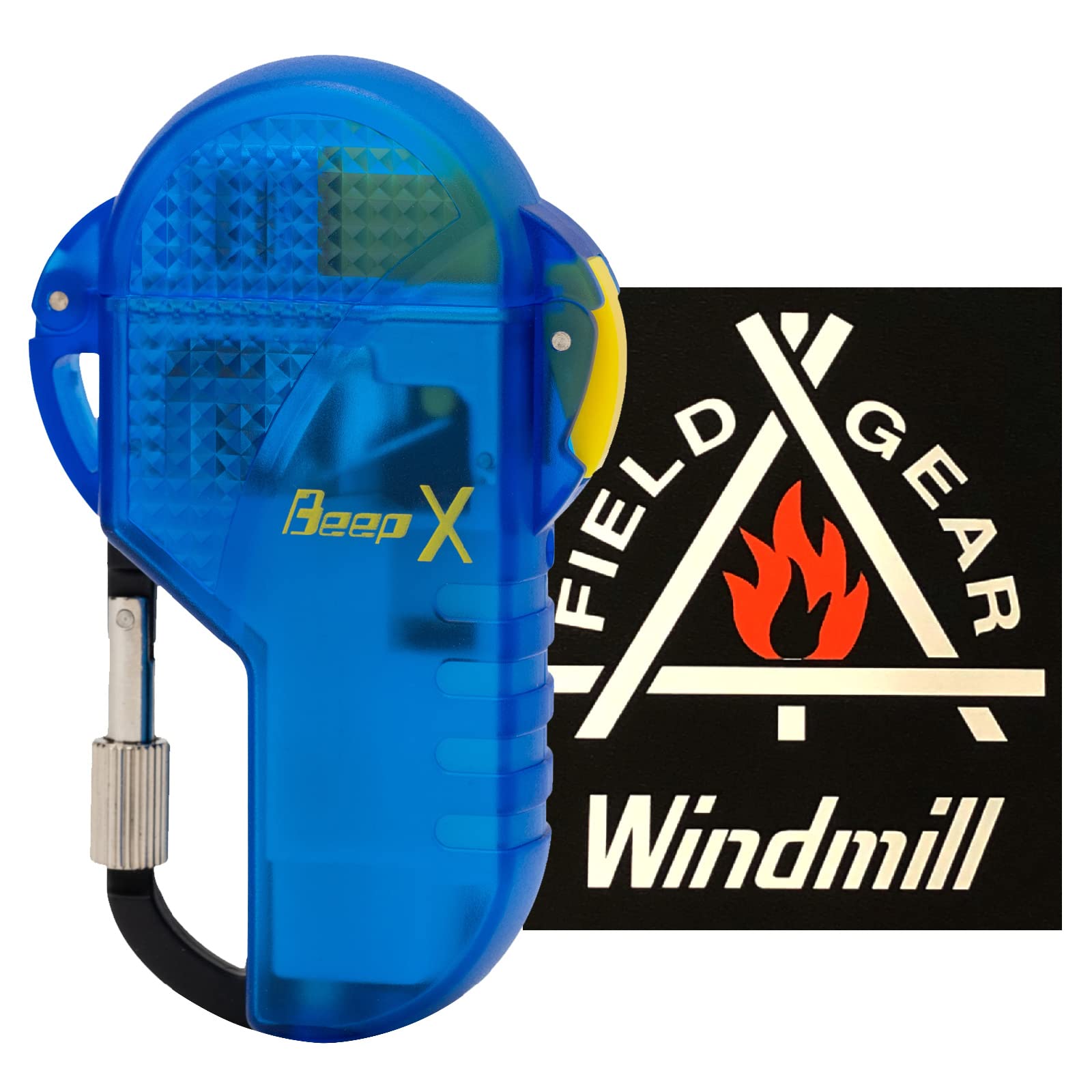 ウインドミル(Windmill) ターボライター 青 クリアー BEEPX ロゴステッカー付き 防水 充填式 BEX-0003K