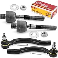 Vista 32 de Metrix Premium Chassis Parts - Kit de 4 piezas de extremos de barra de acoplamiento frontal exterior e interior compatible con Nissan Pathfinder