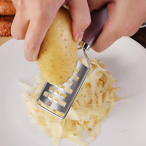 Miniatura 6 de yq Rallador de queso plano de mano, mini rallador de queso de acero inoxidable, herramientas de cocina para queso, chocolate, especias, jengibre,