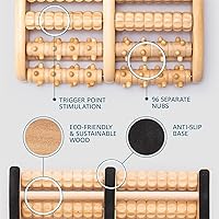 Vista 6 de TheraFlow - Masajeador dual de rodillos para pies (XL) – Relaja y alivia dolor de pies y fascitis plantar –Modelo mejorado 2017 – Gráfico laminado