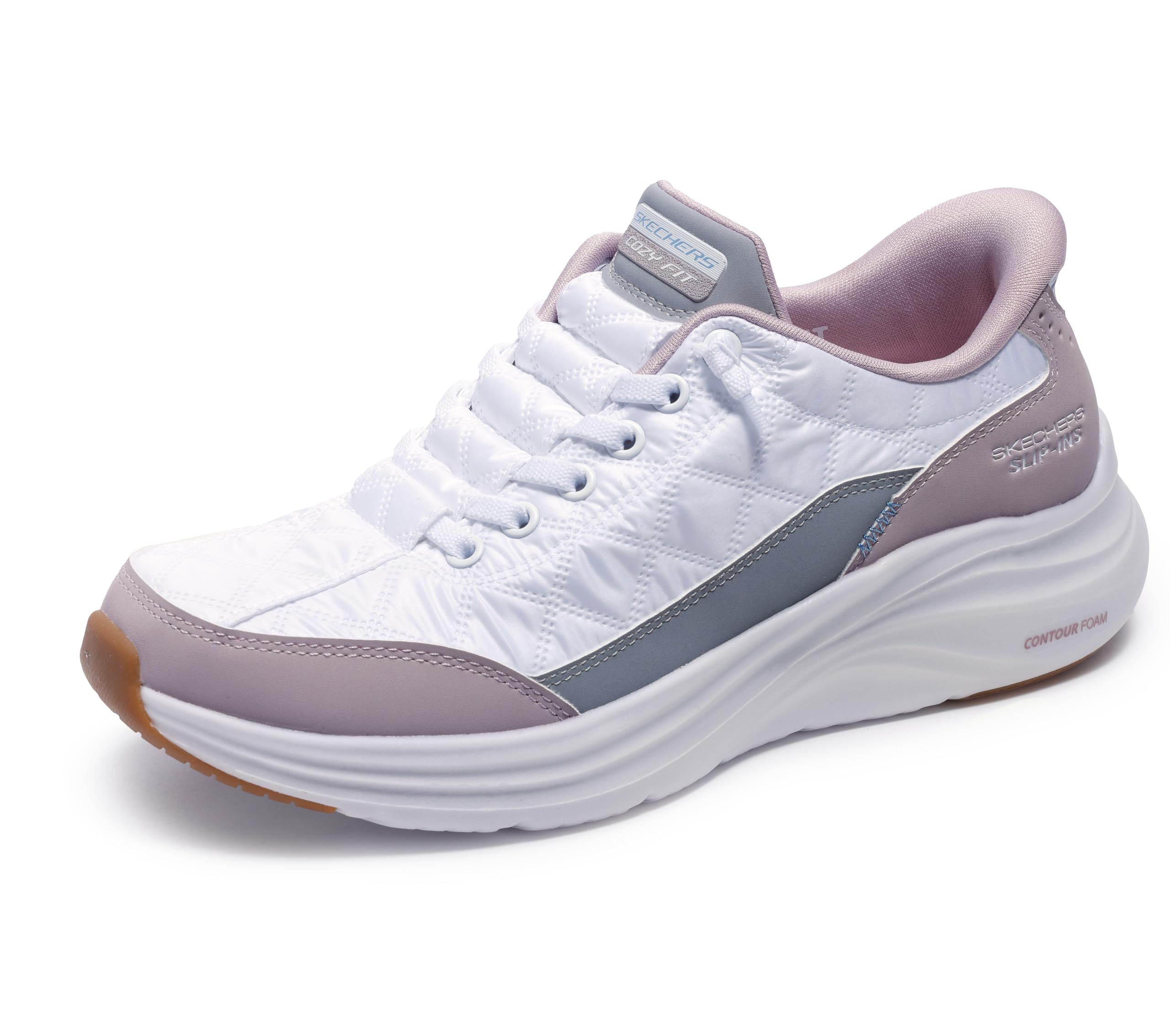 Skechers Damen-Sneaker, Weiß = Weiß, 11 Wide