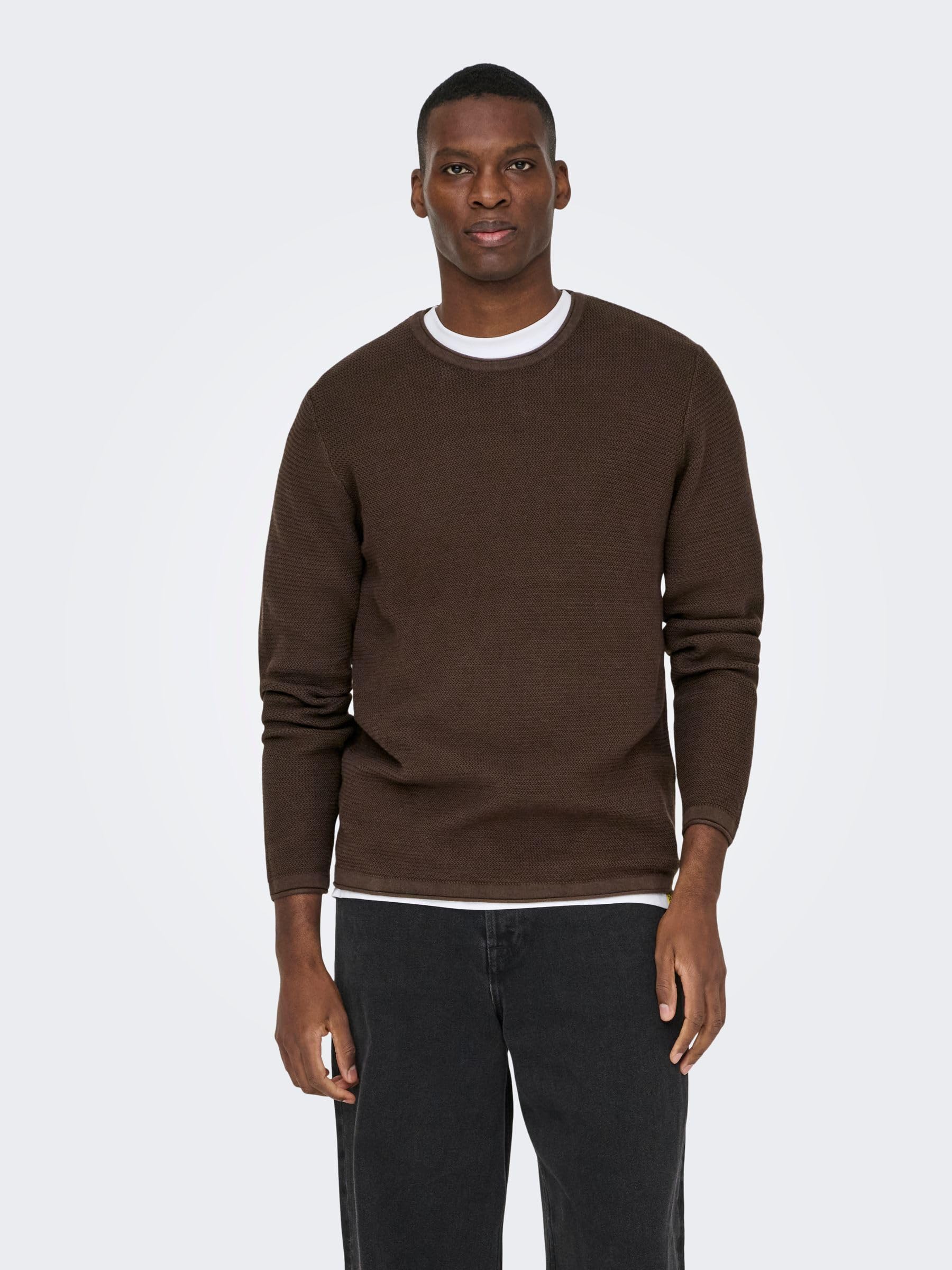 Only & Sons Herren Onseric Reg 12 Struc Crew Knit Noos Onseric Reg 12 Struc Crew Knit Noos (1er Pack)