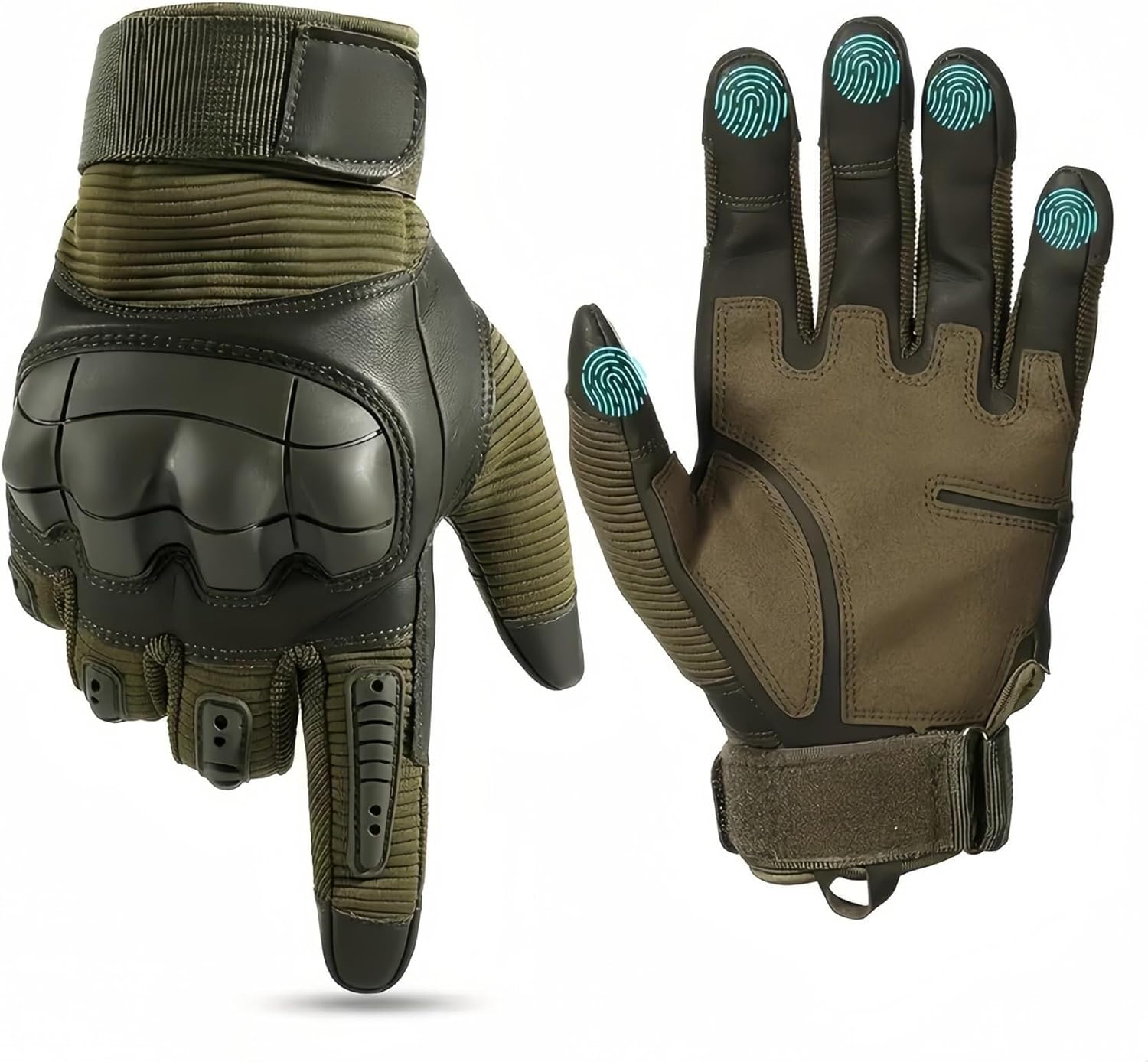 Ruck and Recon Tactical Gloves - Kevlar Tactical Gloves by Ryck & Recon for Men, All Palm Touch Screen, -20°f to 120°f Weatherproof & Knuckle Guard Design, for Any Mission