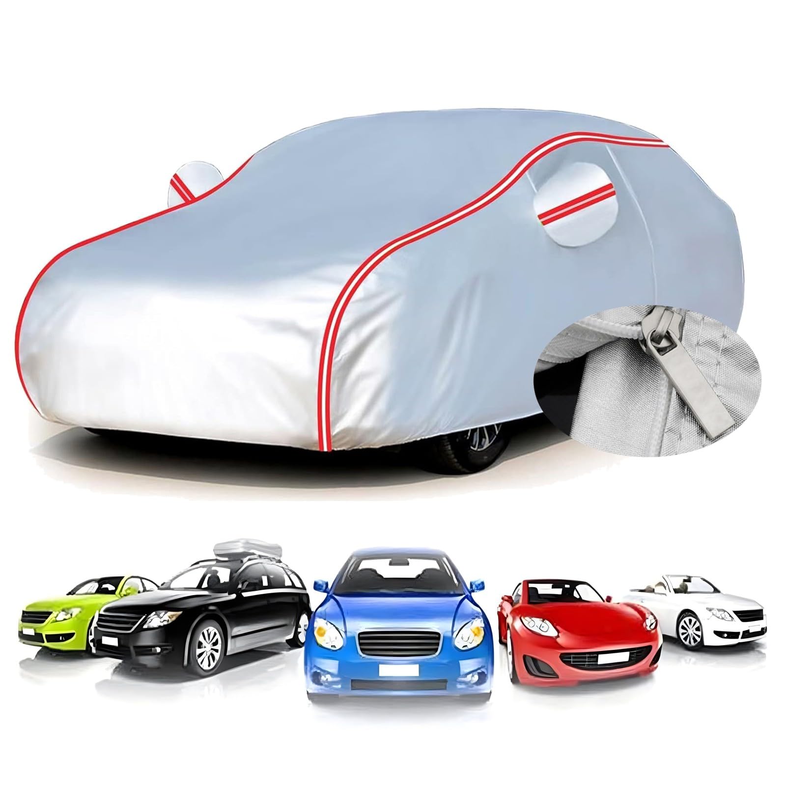 Car Cover for V𝘰lkswag𝘦n Magotan (476.5 x 182 x 147.2cm),Anti-rain, snow, frost, dust, UV, bird droppings and fallen leaves, with night reflective strips