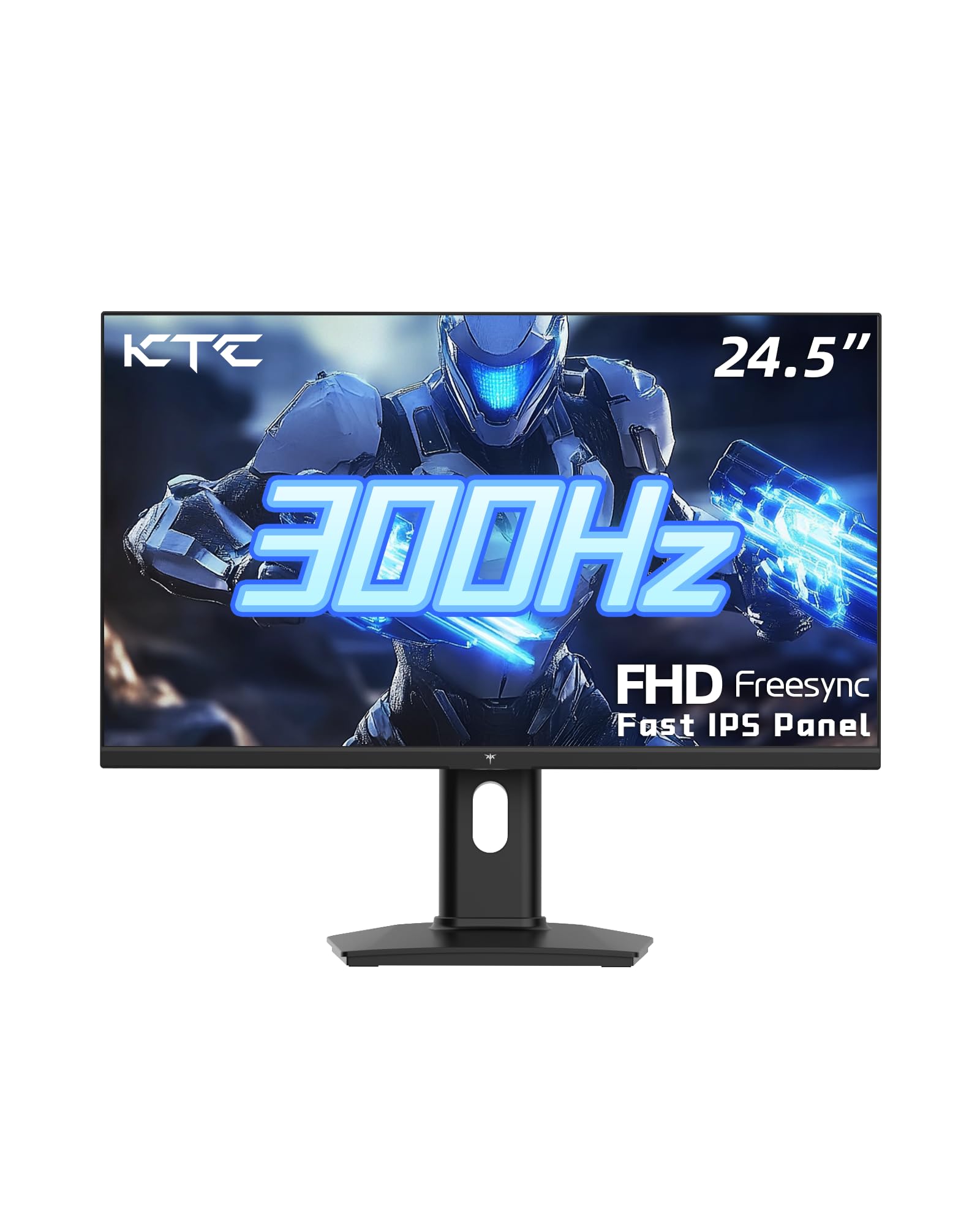 KTC24.5 Inch 300Hz Gaming Monitor - FHD 1080P Fast IPS PC Monitor Gaming 1ms, Adaptive Sync, HDR, 240Hz Monitors Gamer with Display Port1.4x1 HDMI 2.0x2, 119% sRGB, VESA Mount, DP Cable, H25Y7