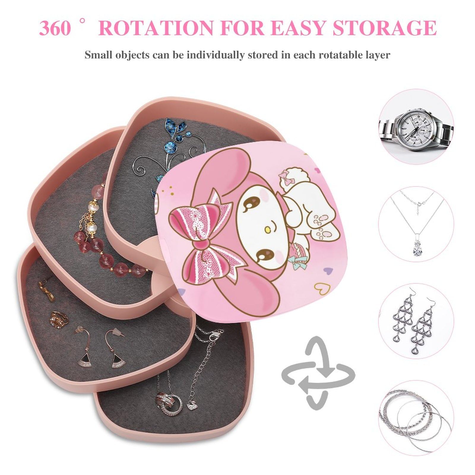 Amazon｜マイメロ ジュエリーボックス アクセサリーケース 4段