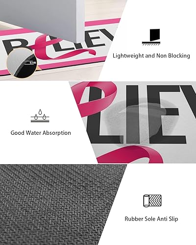 Miniatura 8 de Alfombra de baño negra I para bañera, antideslizante, de secado rápido y absorbente, tierra de diatomeas, para ducha, cocina, sala de estar,