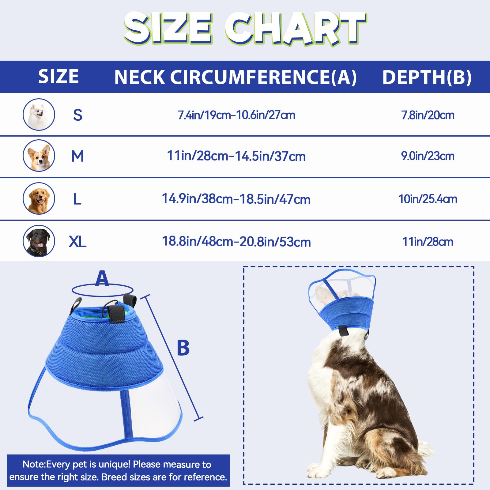 Dog Soft Cone Collar for Post-Surgery Recovery, Adjustable Buster Collar Prevents Licking - Image 4